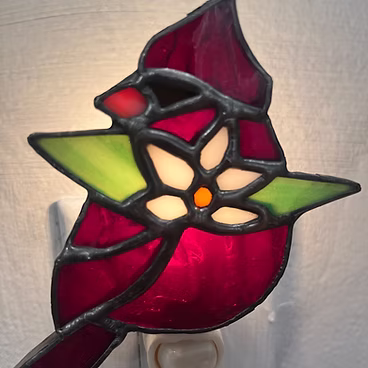 Cardinal & flower nightlight
